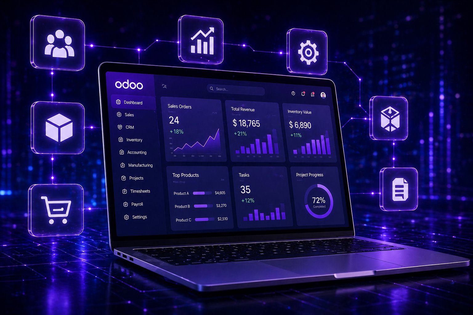 Odoo ERP Dashboard